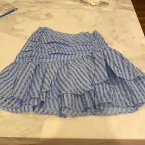 a blue striped skirt from h&m